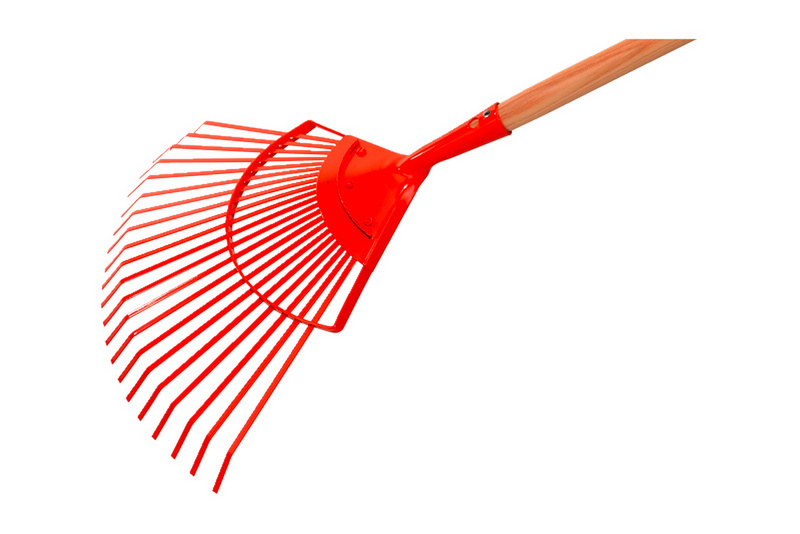 2 Râteaux De Jardin En Plastique 42 Cm - 29 Dents, Pour Manche 27 Mm, Pour Terre, Compost, Nivellement