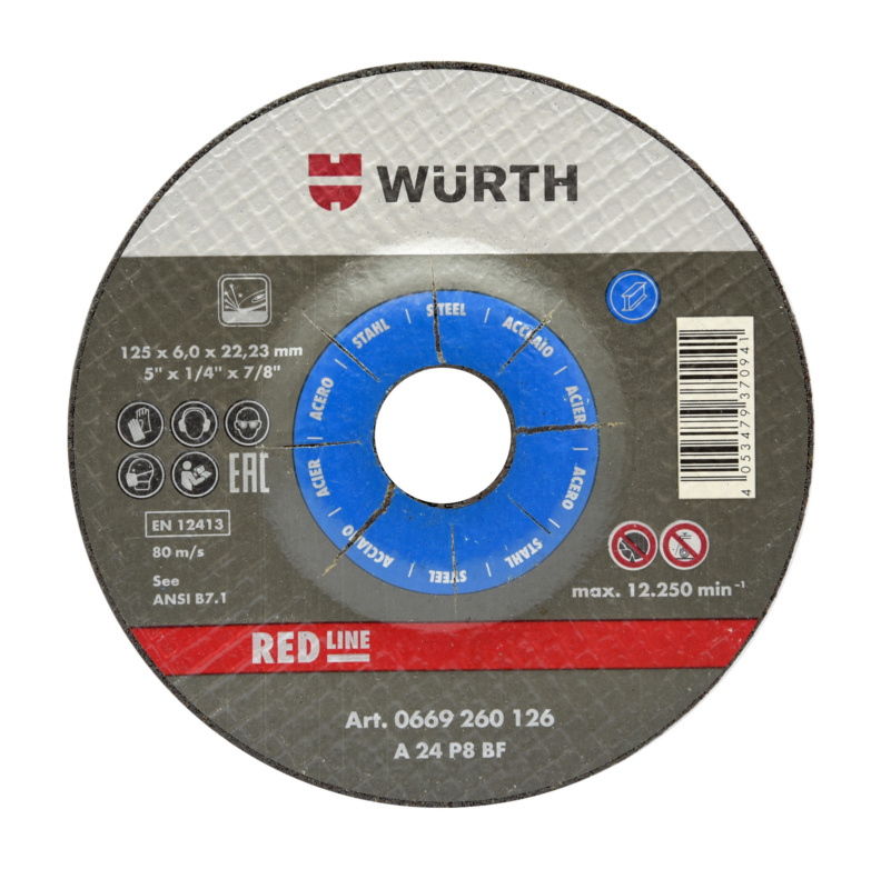 แผ่นเจียรสำหรับเหล็ก สีแดง