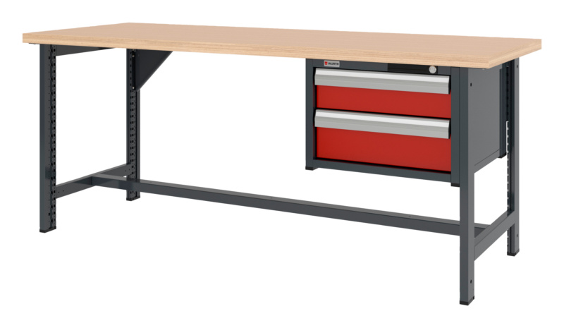 System-Werkbank 2000 mm 2 Füße/Schubladenschrank von Würth