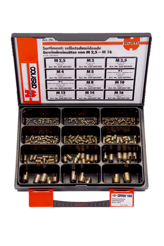 Selbstschneidender Gewindeeinsatz Sortiment Würth