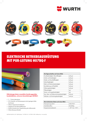Infos Kabeltrommel PUR Leitung Infos Kabeltrommel PUR Leitung