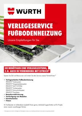 Verlegeservice Fußbodenheizung Verlegeservice Fußbodenheizung
