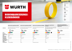 Übersicht Bodenmarkierungsklebebänder und Warnmarkierungsklebebänder Übersicht Bodenmarkierungsklebebänder und Warnmarkierungsklebebänder