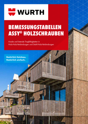 Bemessungstabellen ASSY® Holzschrauben Bemessungstabellen ASSY® Holzschrauben