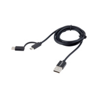 USB Daten- und Ladekabel 2in1 Micro- und USB Type-C Anschluss