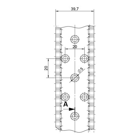Lochplatten 40 X 1200 X 2,0 Mm Rispenband Windrispenband Flachverbinder