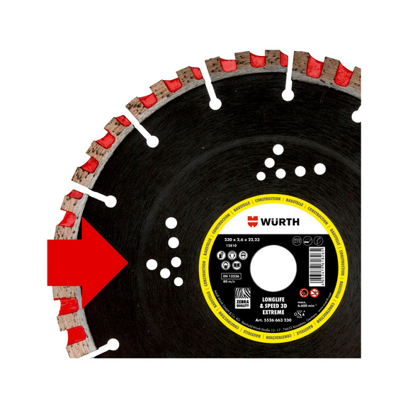 Disco corte diamantado LS Bau 3D-Extreme, rebarb. - 1