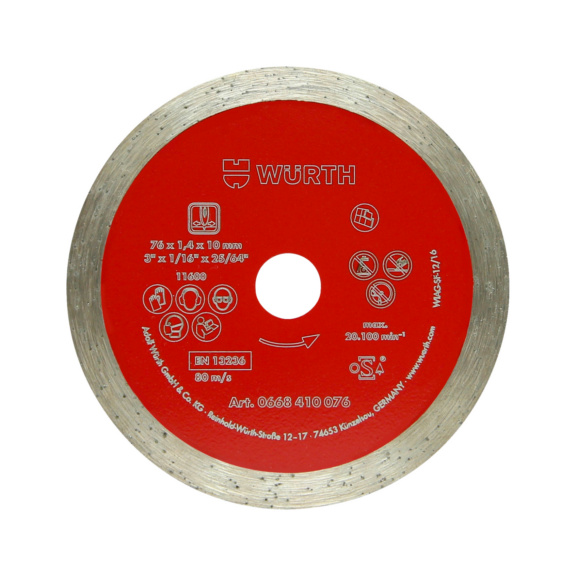 Disco de corte diamantado TG 12-A - 1