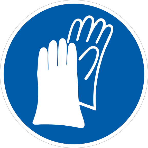 Usare protezioni per le mani (simbolo)