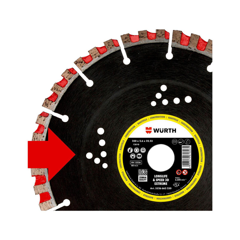 Disco corte diamantado LS Bau 3D-Extreme, rebarb. - 0