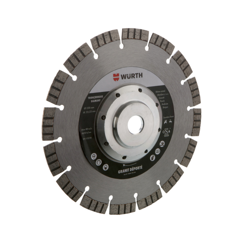 Disco corte diamantado p/ granito segm. inclinado - 1