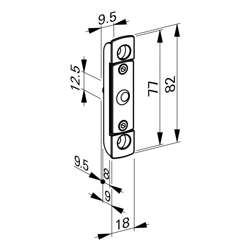 Magnetic Lock Piece For Electromechanical Multiple Lock Eneo C Cc