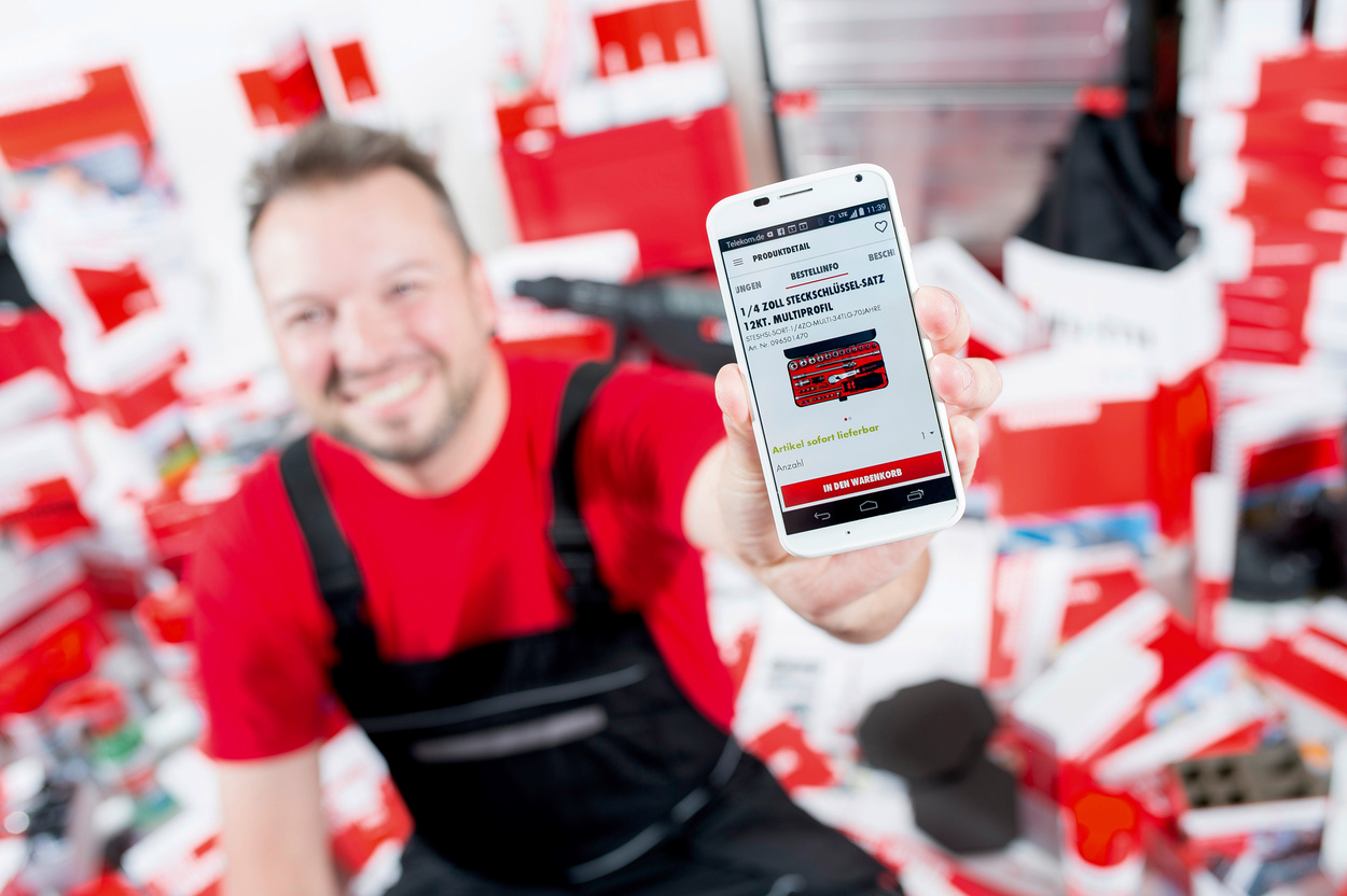Smartphone in Würth App Smartphone in Würth App